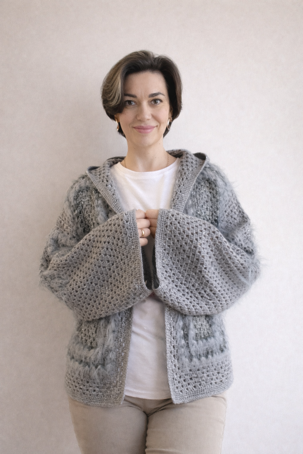 Sequin Mohair Cardigan – Soft Glow Edition