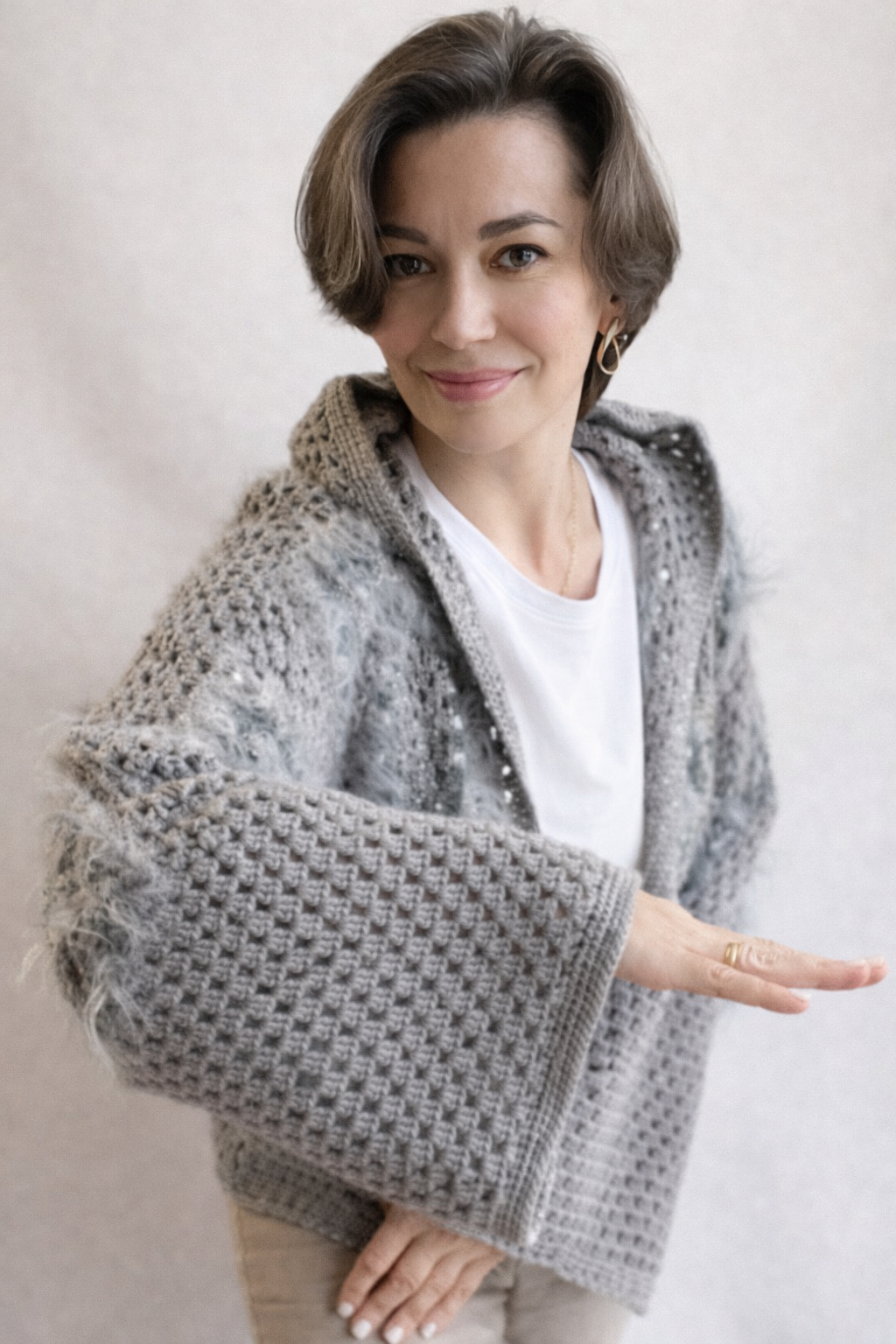Sequin Mohair Cardigan – Soft Glow Edition