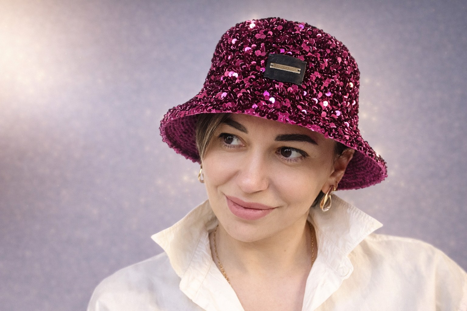 Pink Sequin Bucket Hat – Handmade Sparkly Festival Hat, Statement Party аксессory, Trendy Y2K Style