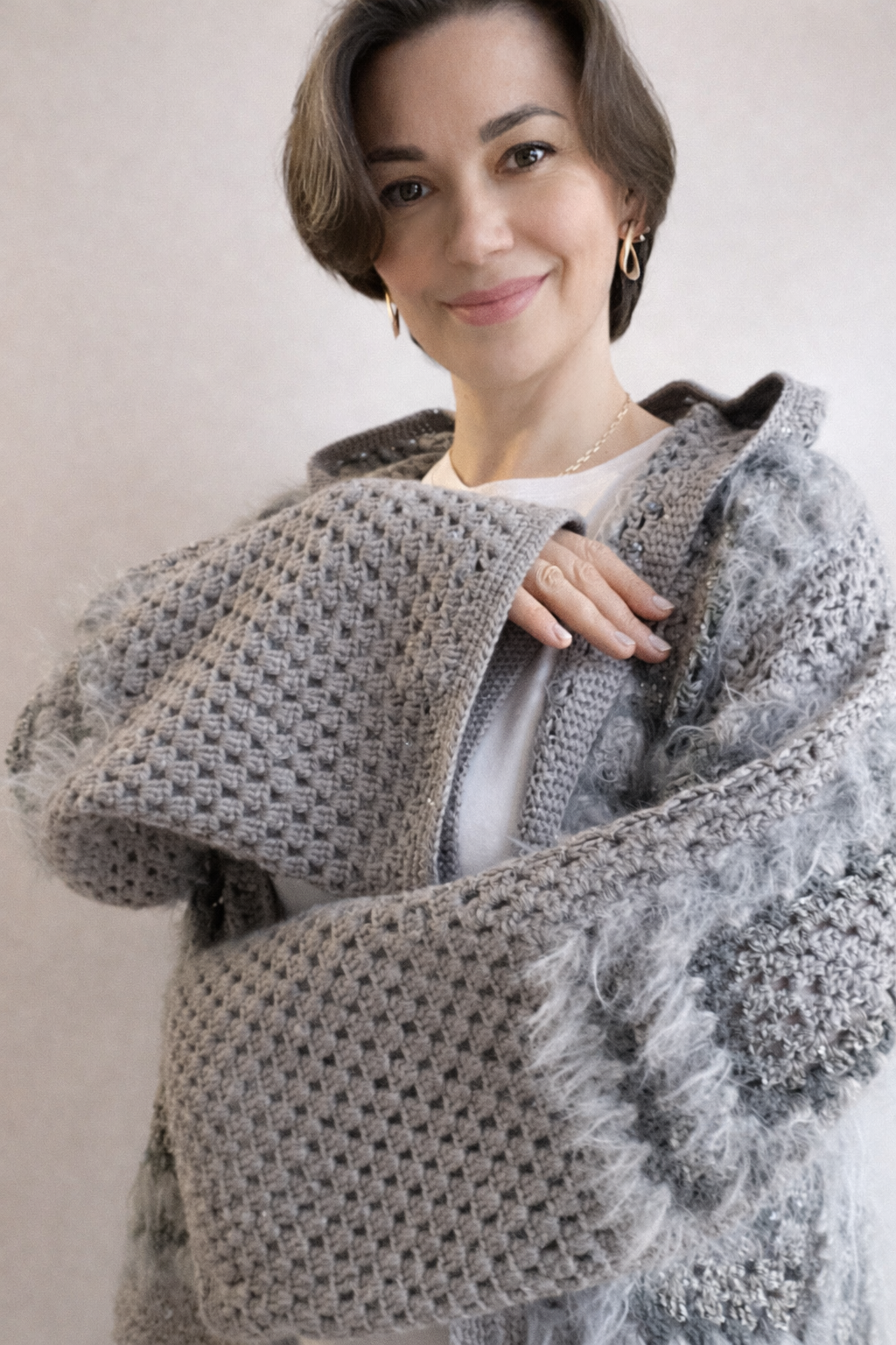 Sequin Mohair Cardigan – Soft Glow Edition