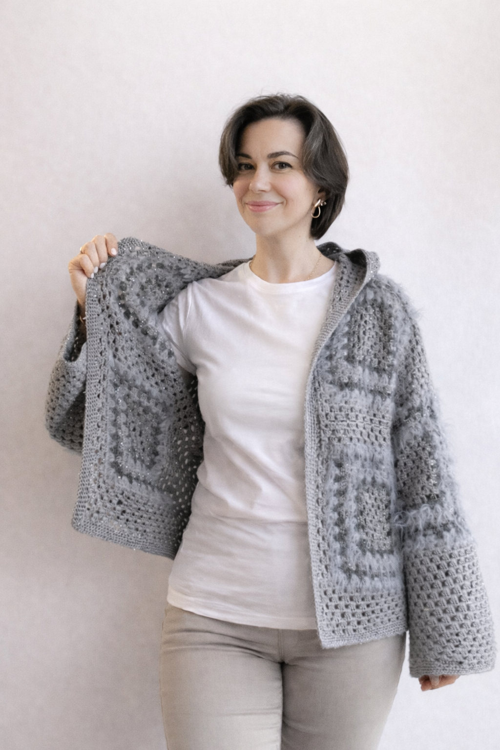 Sequin Mohair Cardigan – Soft Glow Edition
